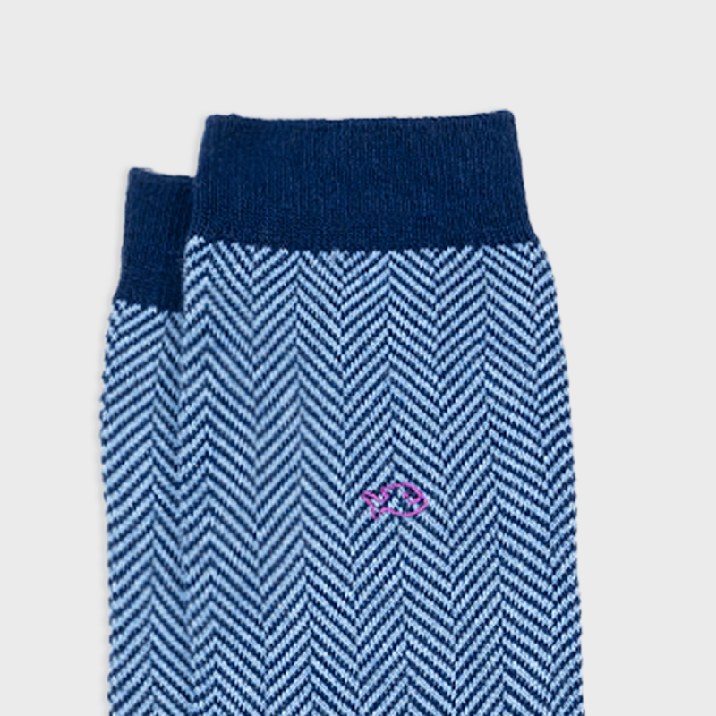 SOKKEN HERRINGBONE - SEA MIST