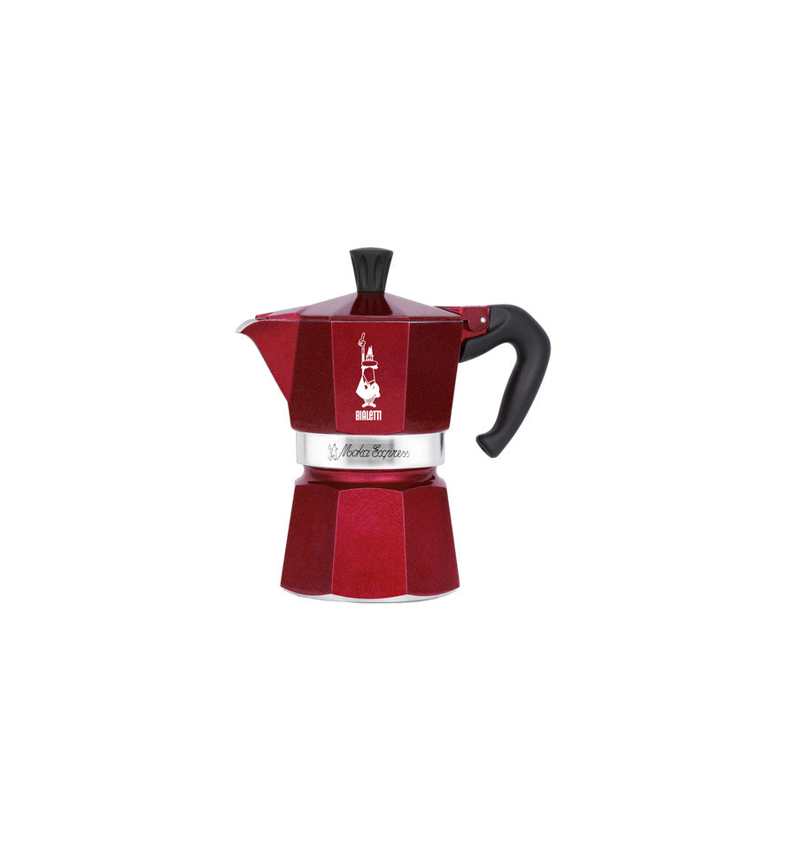 MOKA EXPRESS DECO GLAMOUR ROOD - 3 TASSEN