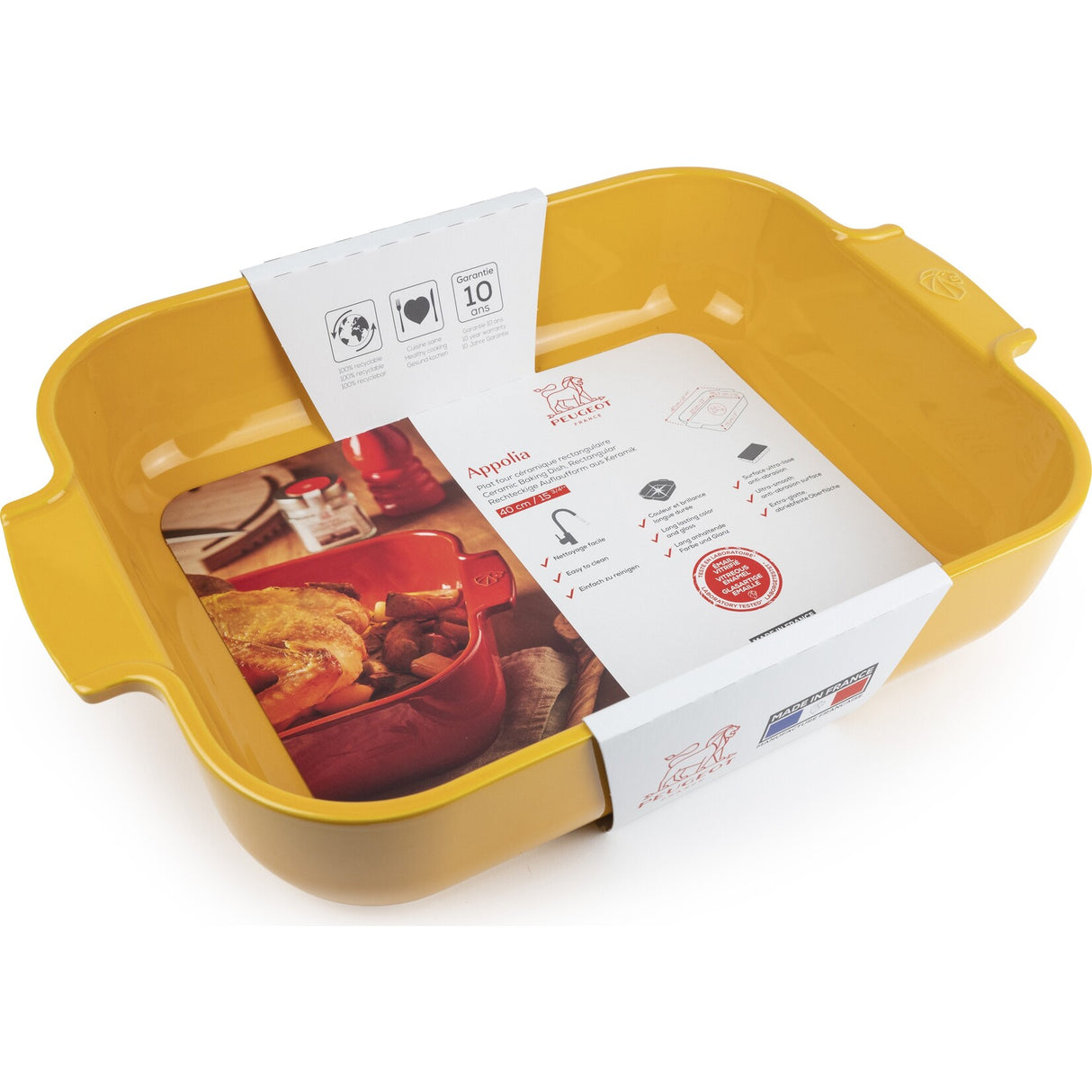 APPOLIA RECHTHOEKIGE OVENSCHAAL - SAFFRAAN GEEL