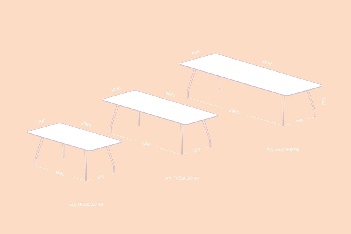 RIZZ TAFEL MET MARMER BLAD