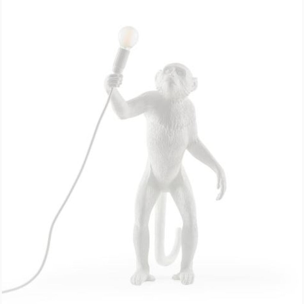 MONKEY STANDING LAMP / WIT