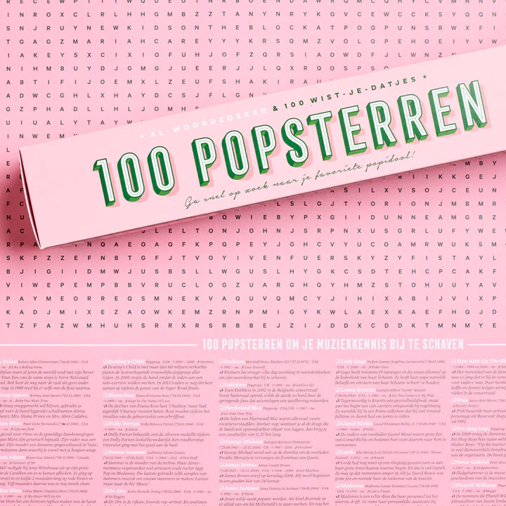 SPELPOSTER 100 POPSTERREN