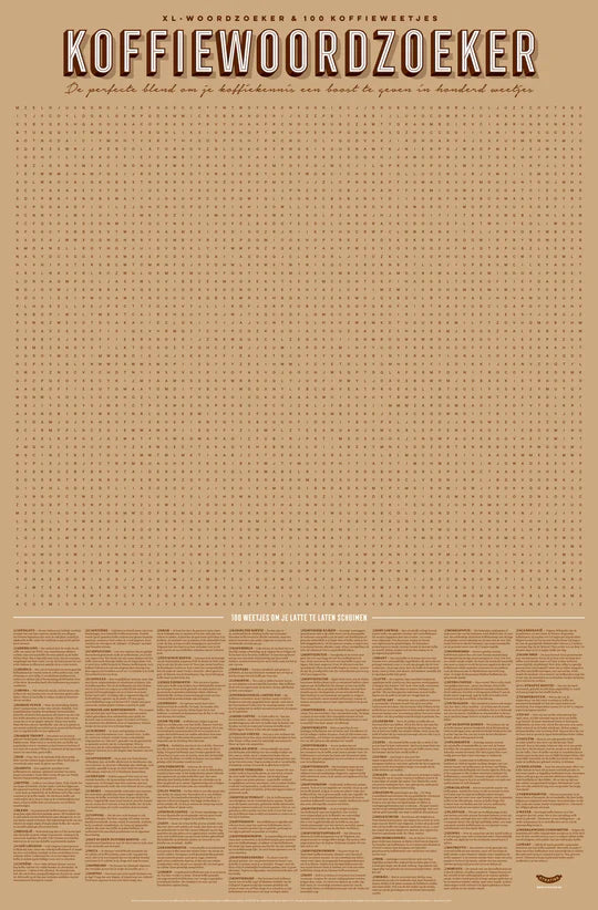 SPELPOSTER KOFFIEWOORDZOEKER