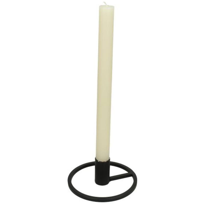 KANDELAAR ROND - ZWART