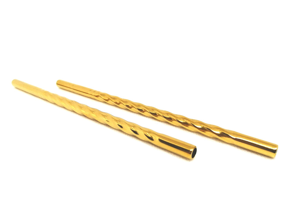 GOUDEN METALEN RIETJES - SPIRAAL