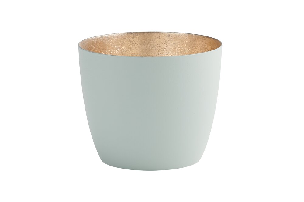 MADRAS THEELICHTHOUDER - BLUE/GOLD