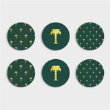 COASTERS PALM TREE - GREEN