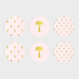 COASTERS PALM TREE - PINK