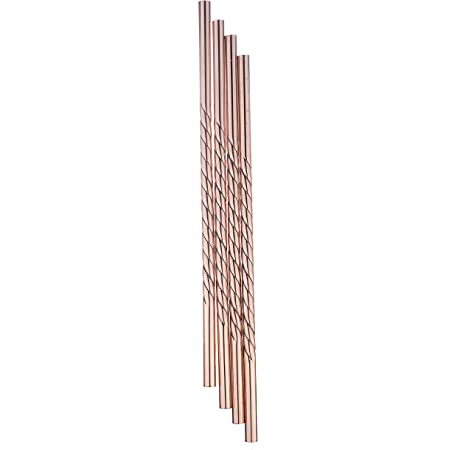 ROSE GOLD METALEN RIETJES - SPIRAAL