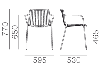 NOLITA TUINSTOEL 3655 - ARM- & LAGE RUGLEUNING