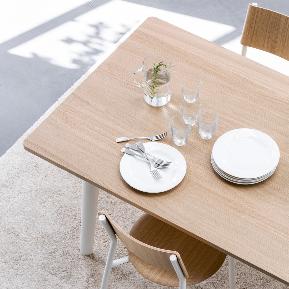 TAFEL NEW MODERN - WIT - RECHTHOEKIG