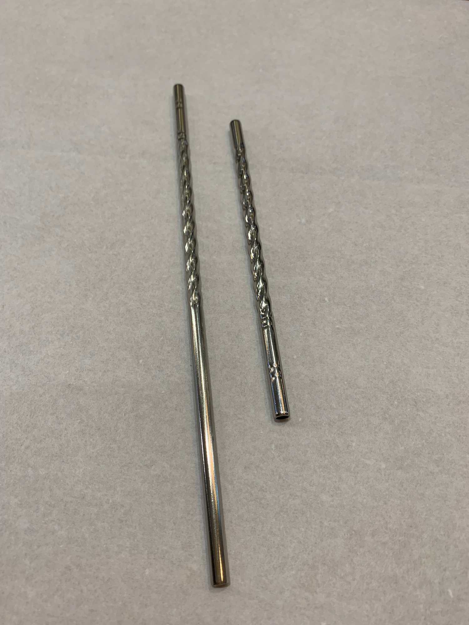 ZILVER METALEN RIETJES - SPIRAAL