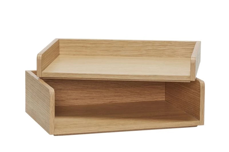 BUREAU-ORGANIZER NATUREL HOUT