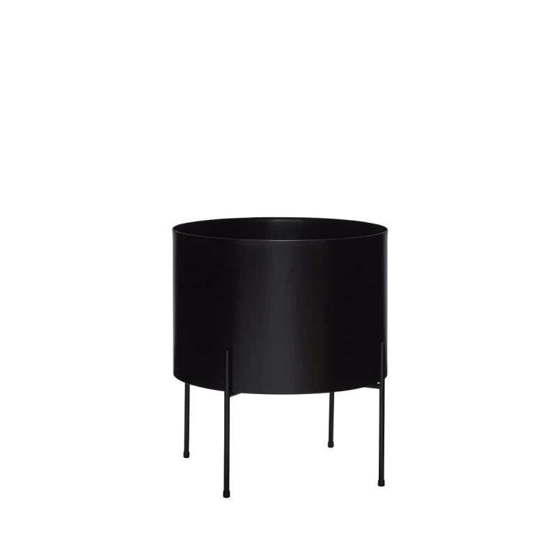 RONDE PLANTENHOUDER - ZWART