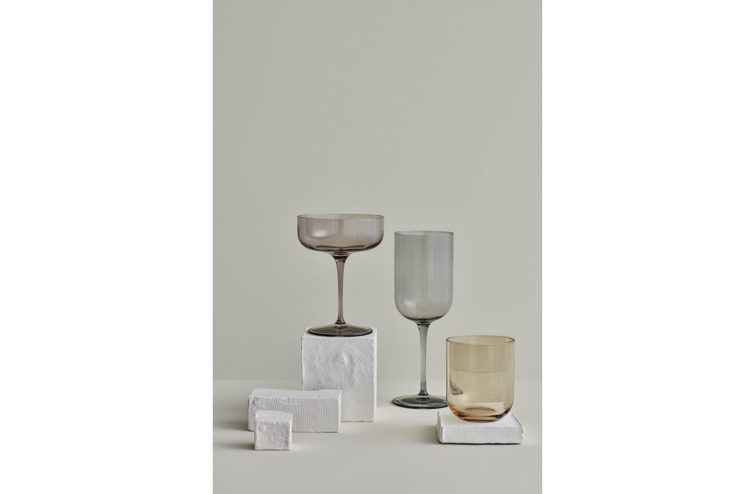 SET 4 WITTE WIJNGLAZEN FUUM