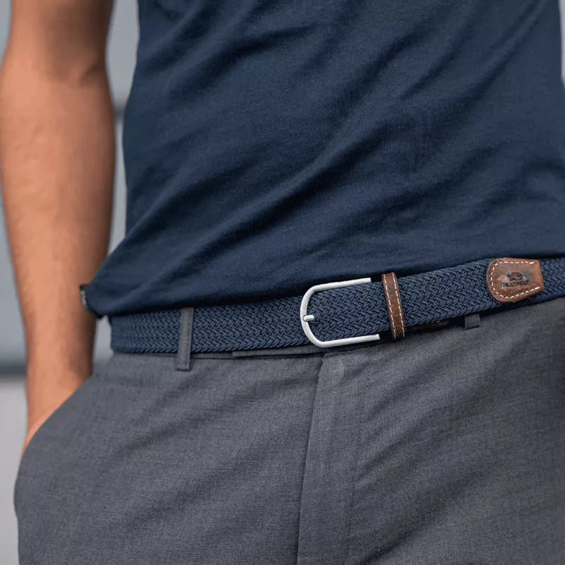 GEVLOCHTEN RIEM - BLEU ARDOISE