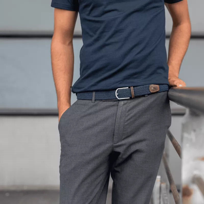 GEVLOCHTEN RIEM - BLEU ARDOISE