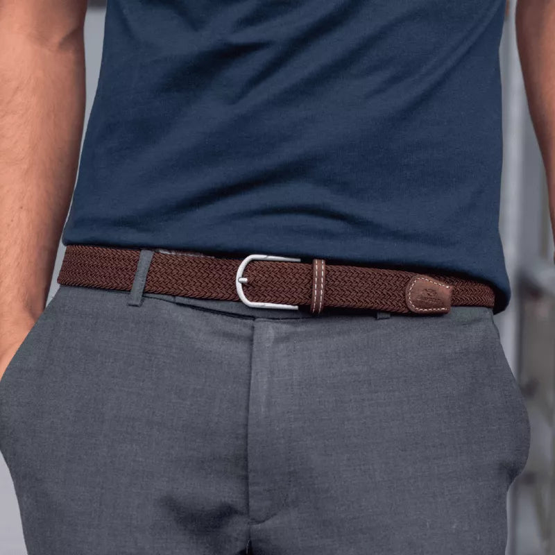 GEVLOCHTEN RIEM - MARRON FEUILLE