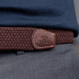 GEVLOCHTEN RIEM - MARRON FEUILLE