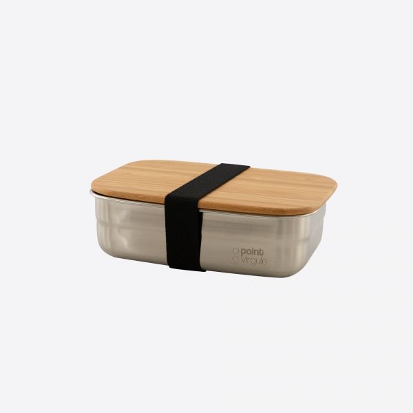 LUNCHBOX RVS MET BAMBOE DEKSEL