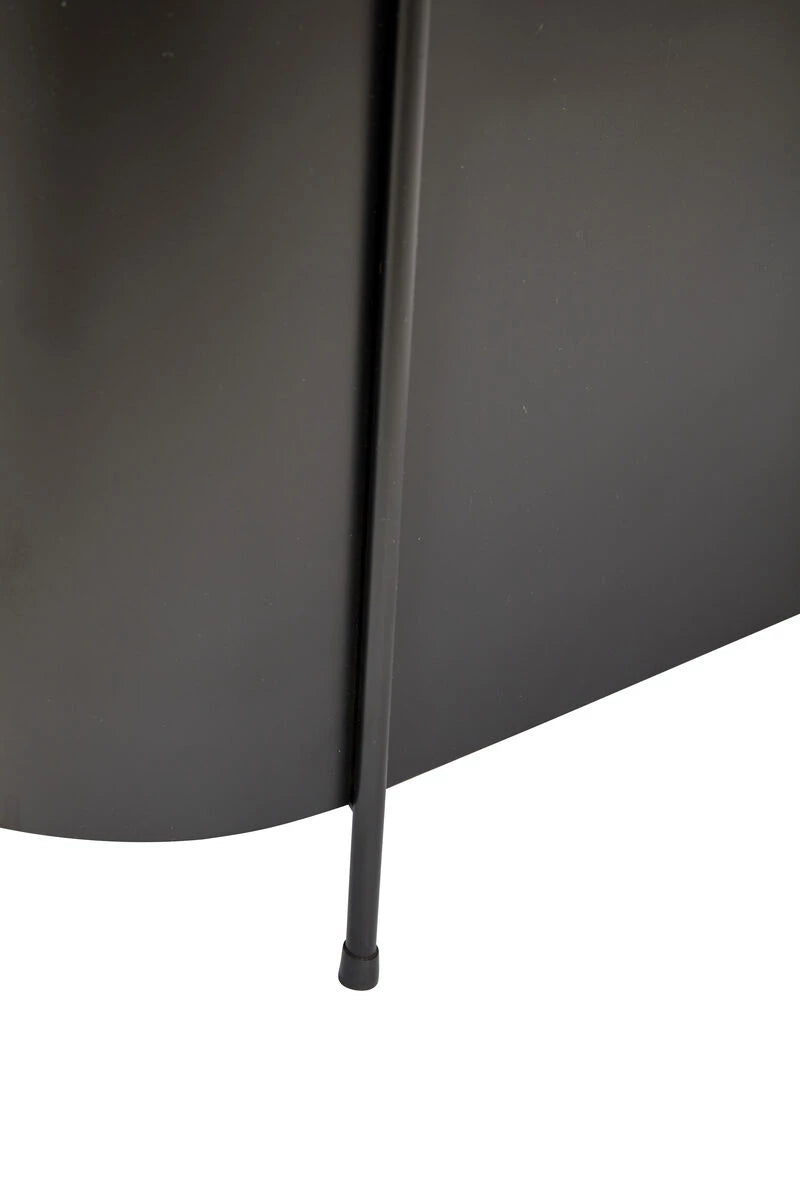 LANGWERPIGE PLANTENHOUDER - ZWART