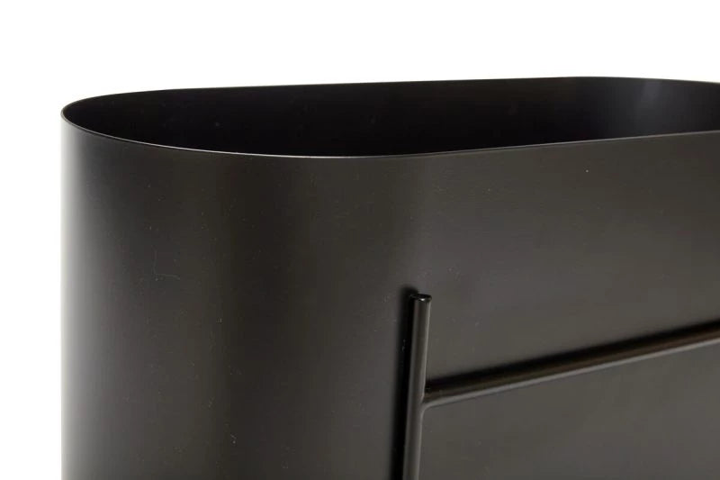 LANGWERPIGE PLANTENHOUDER - ZWART