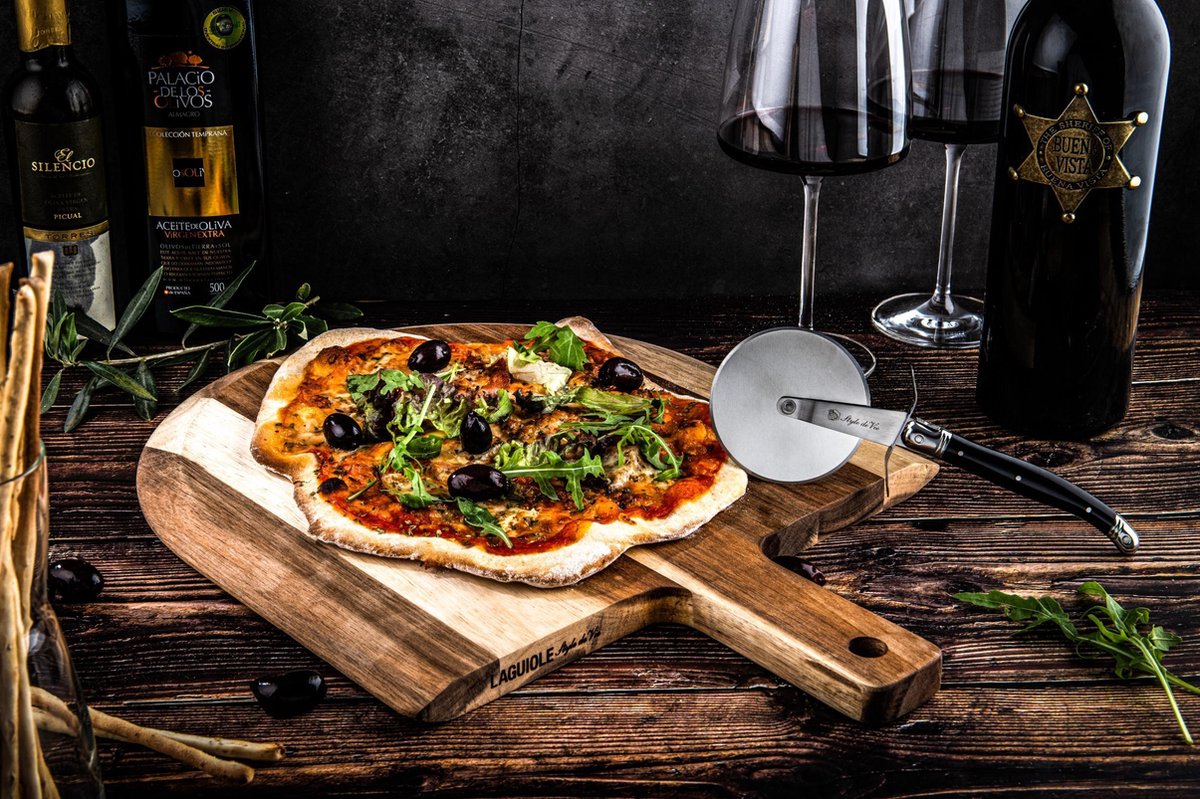 PREMIUM LINE PIZZAPLANK MET PIZZASNIJDER