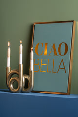 CANDLE HOLDER RINGS - METALLIC GOLD