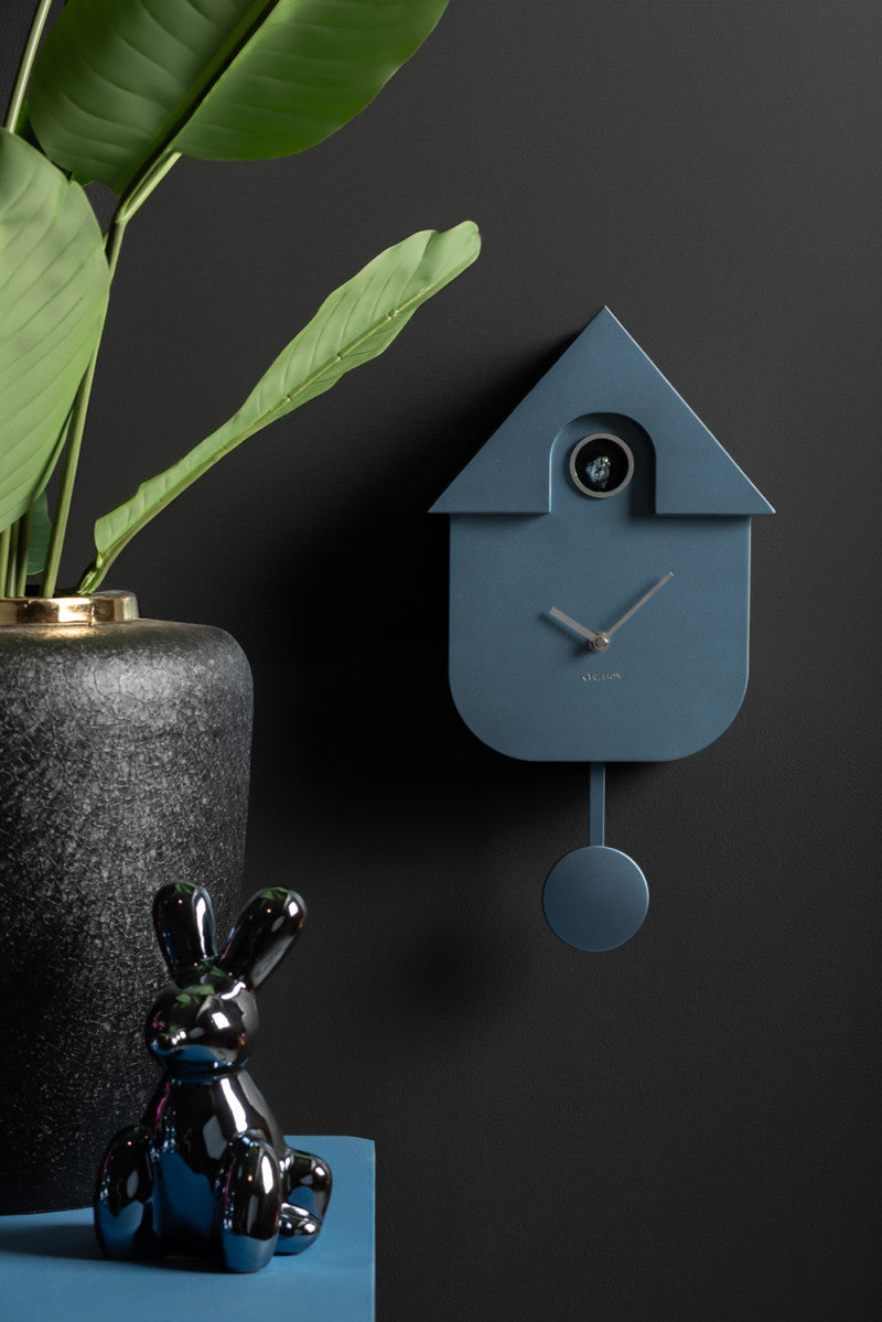 CUCKOO WANDKLOK - METALLIC DARK BLUE