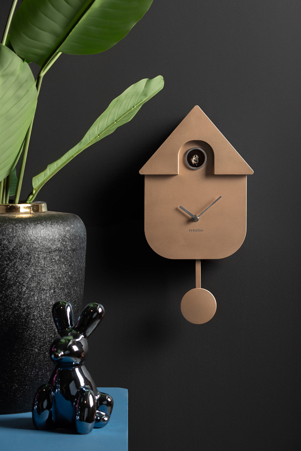 CUCKOO WANDKLOK - METALLIC ROSE GOLD