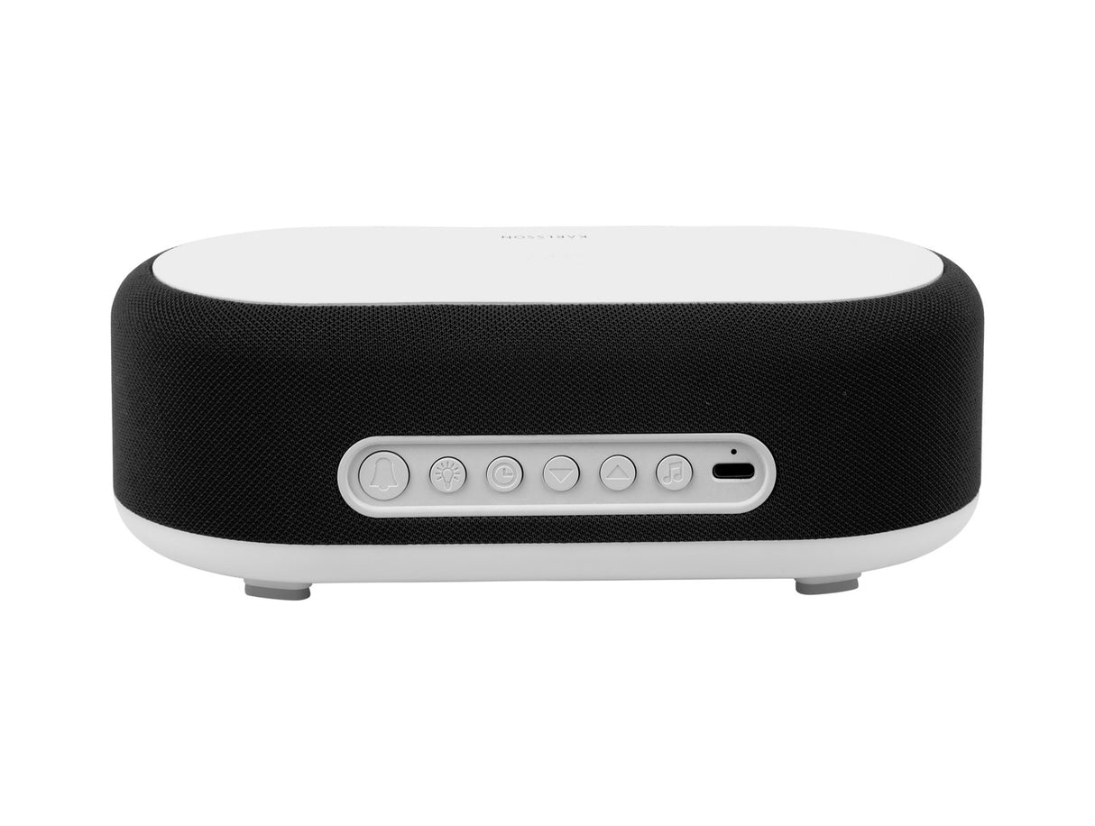 VOGUE ALARM CLOCK + SPEAKER + PHONE CHARGER - ZWART