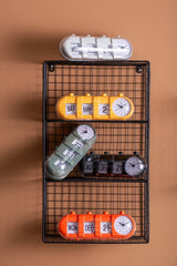 RETRO TUBE ALARM CLOCK  + CALENDER FLIP - ORANJE