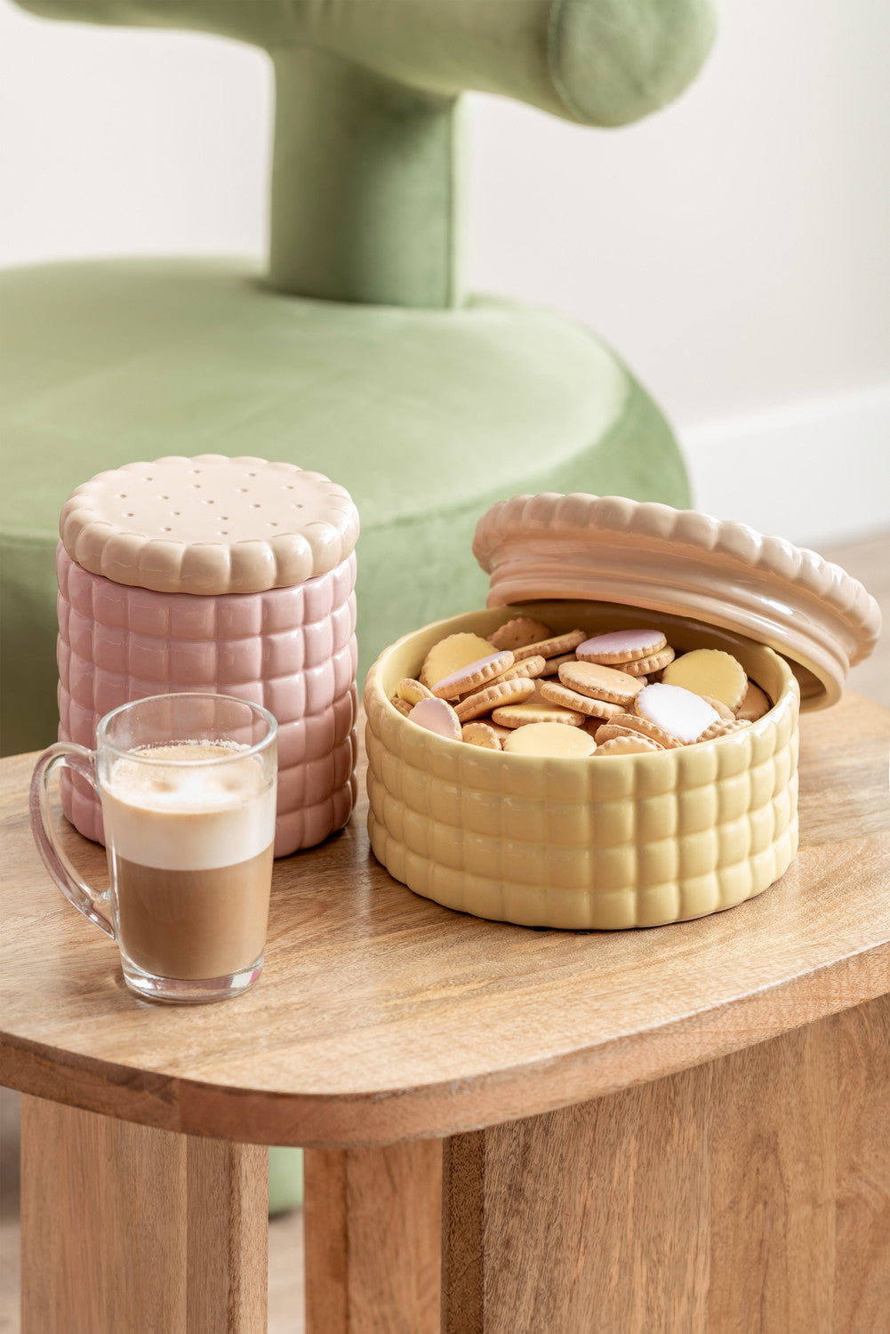 BISCUIT BOX LARGE - SOFT YELLOW