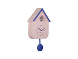 CUCKOO WANDKLOK - SOFT PINK & COBALT BLUE