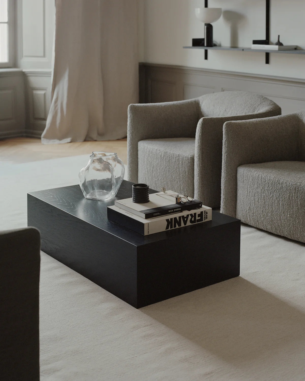 MASS SALONTAFEL MET LADEKAST - ZWART