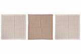 SET VAN 3 VAATDOEKEN - SAND