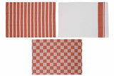 SET VAN 3 KEUKENHANDDOEKEN - RUST