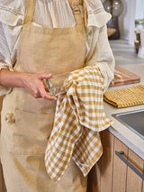 SET VAN 3 KEUKENHANDDOEKEN - AMBER GOLD