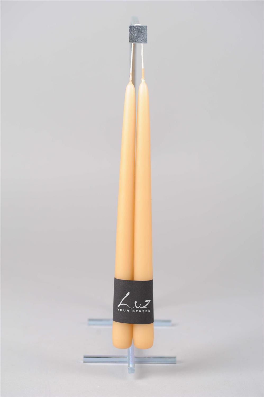 SET TAPER CANDLES 30 CM - LATTE