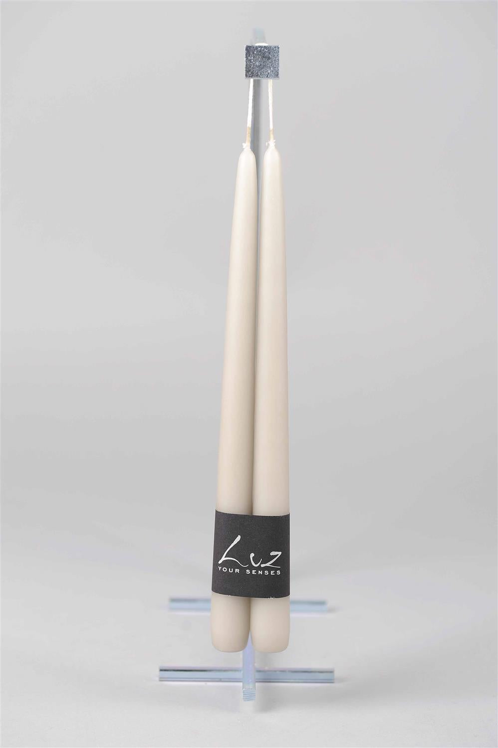 SET TAPER CANDLES 30 CM - MOONSTONE