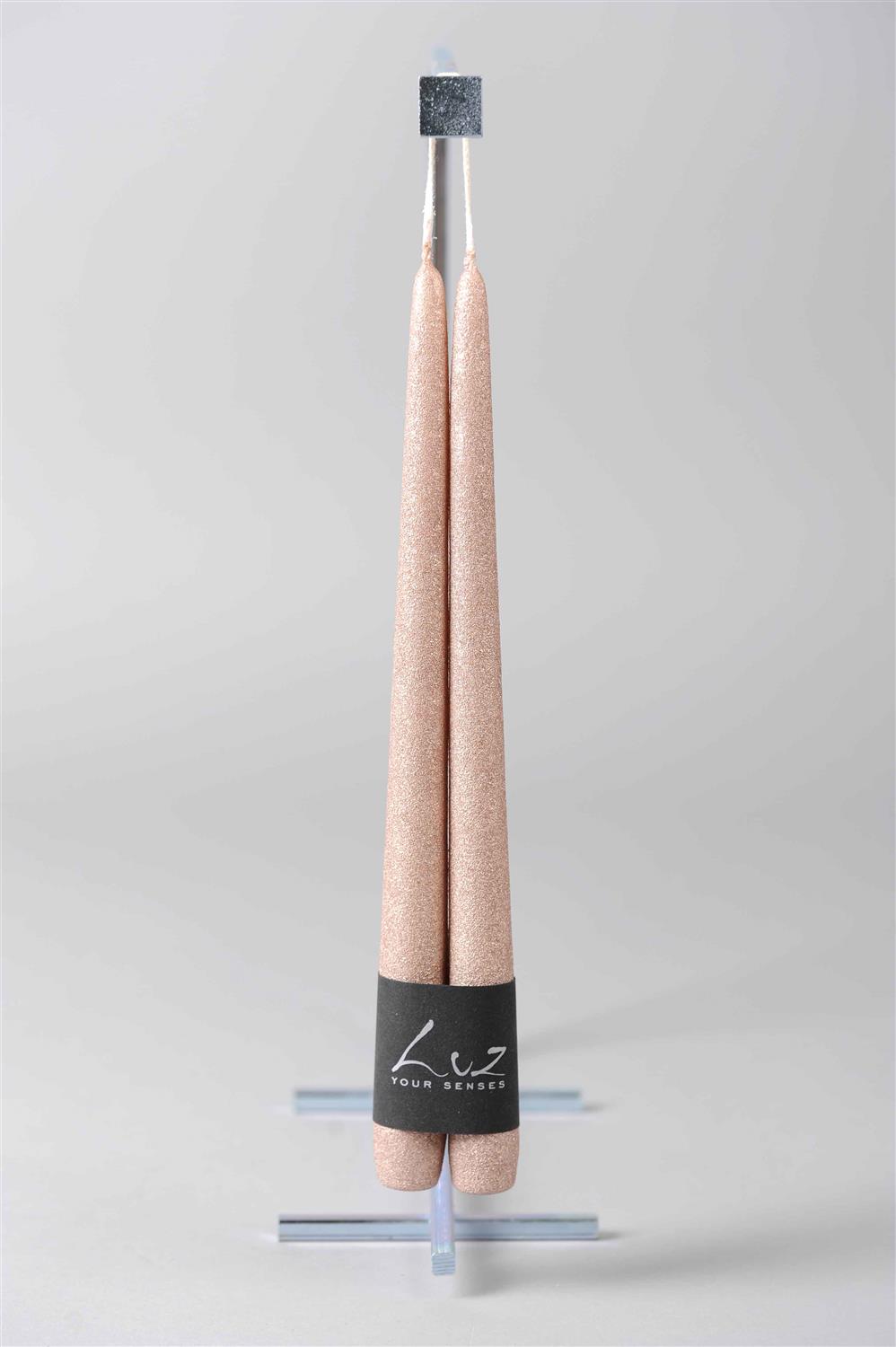 SET TAPER CANDLES 30 CM - CHAMPAGNE