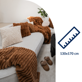 PLAID RABBIT STRIPE - INDIAN TAN