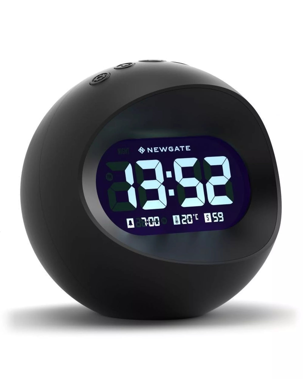 CENTRE OF THE EARTH ALARM CLOCK - ZWART