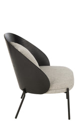 COSY LOUNGESTOEL - GRIJS/ZWART