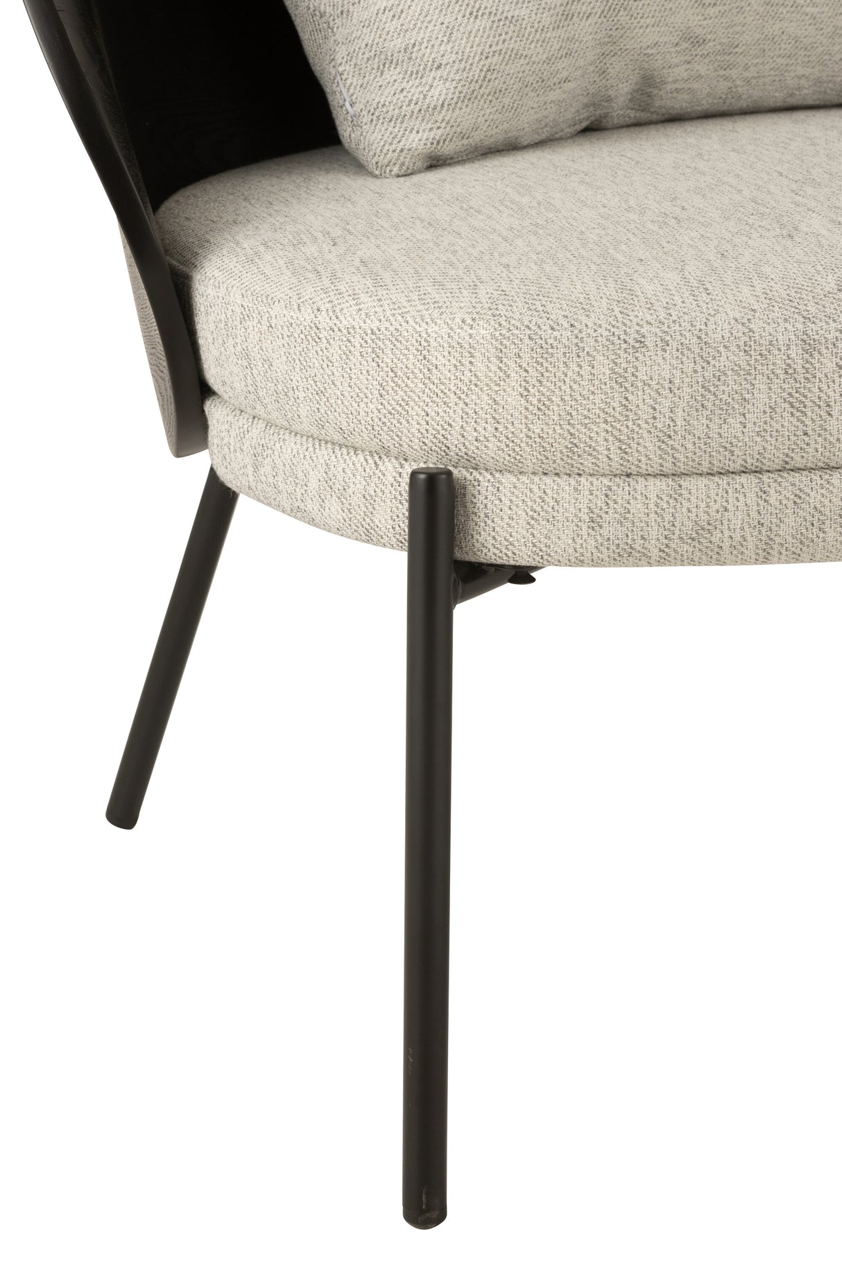 COSY LOUNGESTOEL - GRIJS/ZWART
