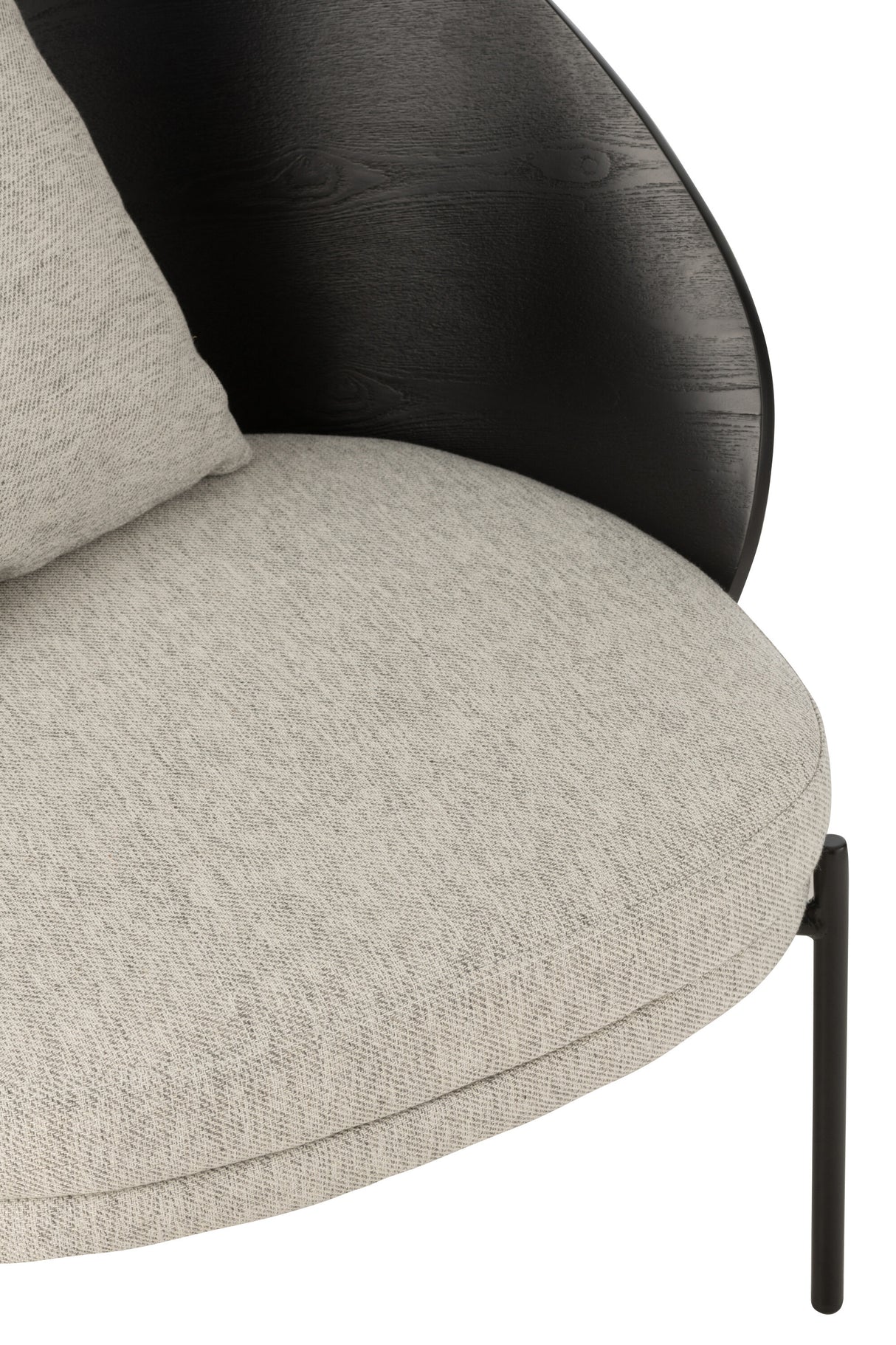 COSY LOUNGESTOEL - GRIJS/ZWART