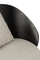 COSY LOUNGESTOEL - GRIJS/ZWART