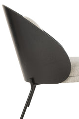 COSY LOUNGESTOEL - GRIJS/ZWART