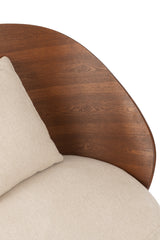 COSY LOUNGESTOEL- BRUIN/BEIGE