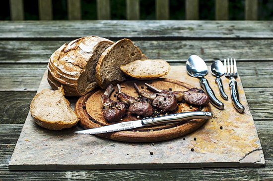 PREMIUM LINE STEAKMES ZILVER - SET VAN 6 MESSEN